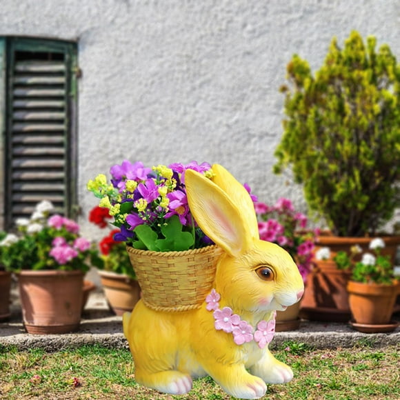 Animal Cactus Cola Plantador de bonsai Amarillo