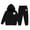 1-Black159, variant on Byoo Toddler Boy Hoodie Clothing Set Valentine Day Solid Color Hooded Pullover Sweatshirt with Pocket Pants Set Sport Tracksuit Sets