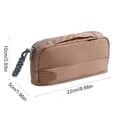 thumbnail image 3 of Hyknon Large Capacity Pencil Case Pen Pouch, Multi-layered Pencil Holder with Handle, Stationery Bag with Zipper, Portable Pen Pouch for Women Adult, Durable Storage Organizer for College, Khaki, 3 of 6