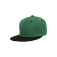 thumbnail image 1 of TopHeadwear Polyester Two-Tone Flat Bill Snapback - Kelly Green/Black, 1 of 2
