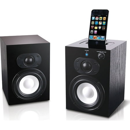 Dj Tech DOCKMONITOR-XS 40 Watts Studio Monitor For Ipod Or Other Mp3 Or Source [w/integrated Ipod (Best Sounding Ipod Dock)