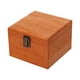 thumbnail image 3 of Caja de almacenamiento de madera, contenedor portátil para tesoros y regalos, cierre frontal, recuerdo marrón 14x14x10cm, 3 of 9
