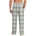 thumbnail image 5 of GrmtClth Pajama Pants Men Ultra Lightweight Soft Plaid Sleepwear Casual Lounge Pj Pants with Pocket and Drawstring Gray M, 5 of 5
