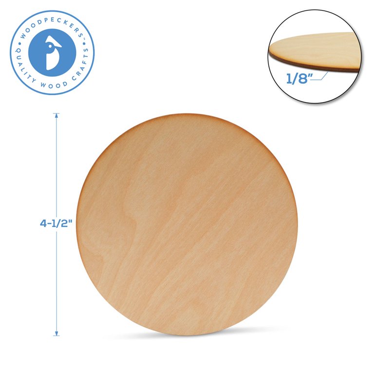 3/4 Wood Discs Wood Circles Set of 25 Unfinished Wood Coins 1/8 Thick Wood  Rounds Wooden Circles 