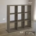 thumbnail image 3 of ClosetMaid Decorative Bookcase Open Back 9-Cube Storage Organizer, Graphite Gray, 3 of 7
