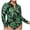 Green, variant on Relanfenk Plus Size Swimwear Women's Fashion Long Sleeve Printed Onepiece Zip Conservative Plus Size Swimsuit