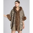 thumbnail image 2 of ZhangBaoLin Women Shawl Wrap Cardigan Faux Fur Collar Poncho Cape Sweater Winter Long Party Coat, 2 of 6