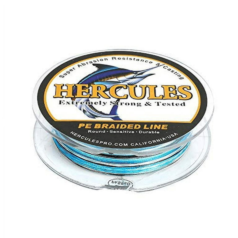 HERCULES Super Strong 300M 328 Yards Braided Fishing Line 15 LB Test for  Saltwater Freshwater PE Braid Fish Lines 4 Strands - Blue Camo, 15LB  (6.8KG)
