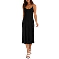 thumbnail image 7 of ClodeEU Women's Spaghetti Strap Sleeveless Midi Dress,Casual A-Line Slip Dress Black,Women's Plus L, 7 of 7