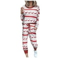 thumbnail image 4 of LYXSSBYX Womens Sweatpants with Pockets Plus Size Women’s Christmas Print Two Piece Outfit Long Sleeve Crewneck Pullover Tops Long Pants Sweatsuits Tracksuits, 4 of 7