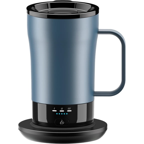 Self-Heating Coffee Mug, 14oz Heated Coffee Mug - Temperature Control Coffee Mug Keep Coffee Hot, Mug for Coffee Lovers & Slow Sippers