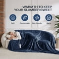 thumbnail image 5 of ELEKA 62" x 84" Heated Electric Blanket Twin Size， Flannel Electric Blanket with 8 Heating Levels & 1-10 Hours Auto Shut Off，Blue, 5 of 8