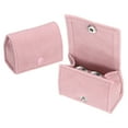 thumbnail image 1 of Caja de anillos de terciopelo Uxcell, organizador portátil de joyas para viajes, soporte pequeño para anillos, almacenamiento de joyas para anillos y aretes, regalo para mujeres y niñas, rosa, 1 of 7
