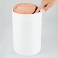 TRAHOOSmall Round Plastic Trash Can Wastebasket, Garbage Container Bin