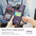 thumbnail image 4 of ShieldPlus for Samsung Galaxy Note20 Ultra Case Wallet with Card Holder,Note 20 Ultra 5G Wallet Case for Women Men with RFID Blocking,Durable Kickstand Shockproof Case for Galaxy Note20 Ultra,Purple, 4 of 7