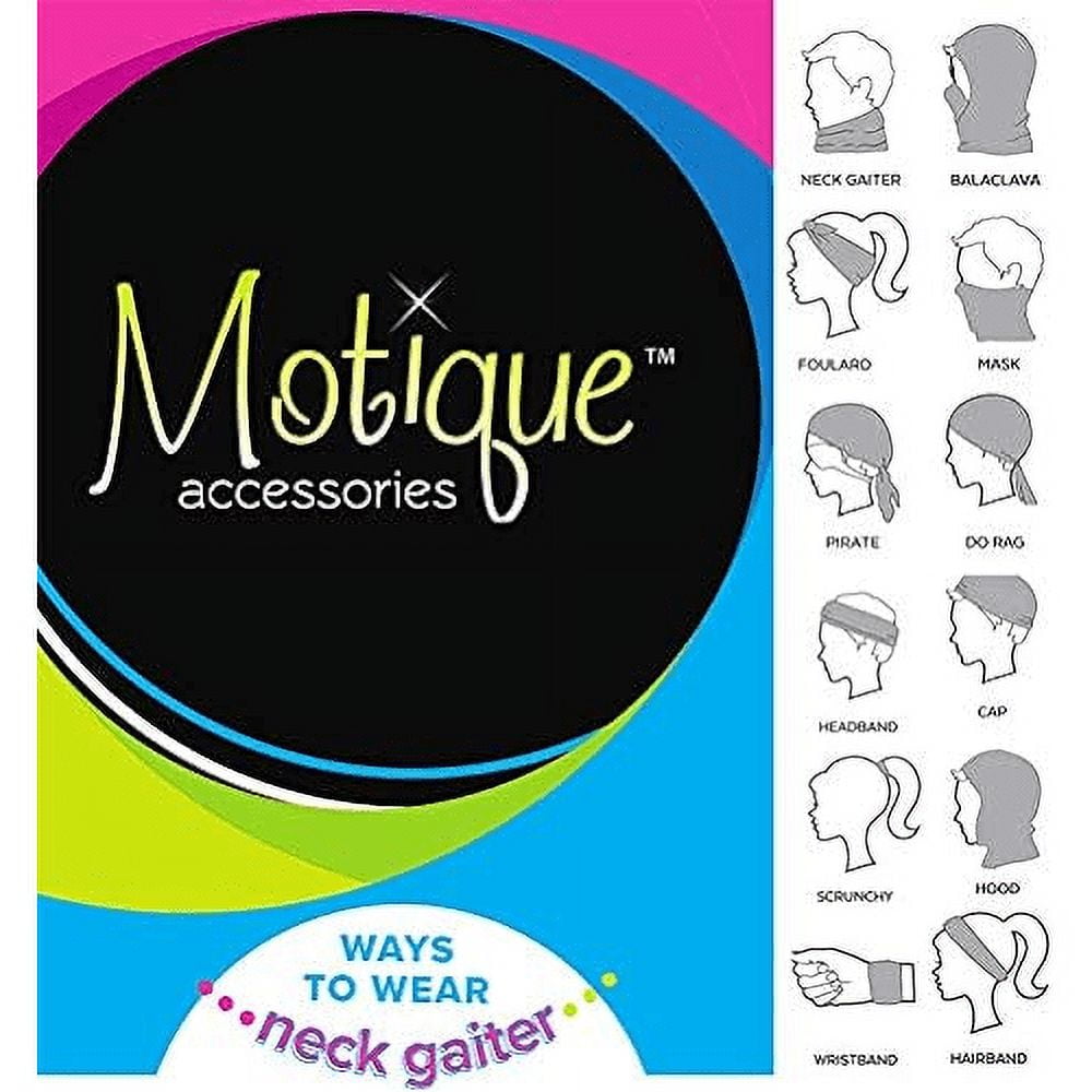 Motique Accessories Seamless Tube Balaclava Bikers Mask Scarf for Adult Unisex (3 Pack) Love