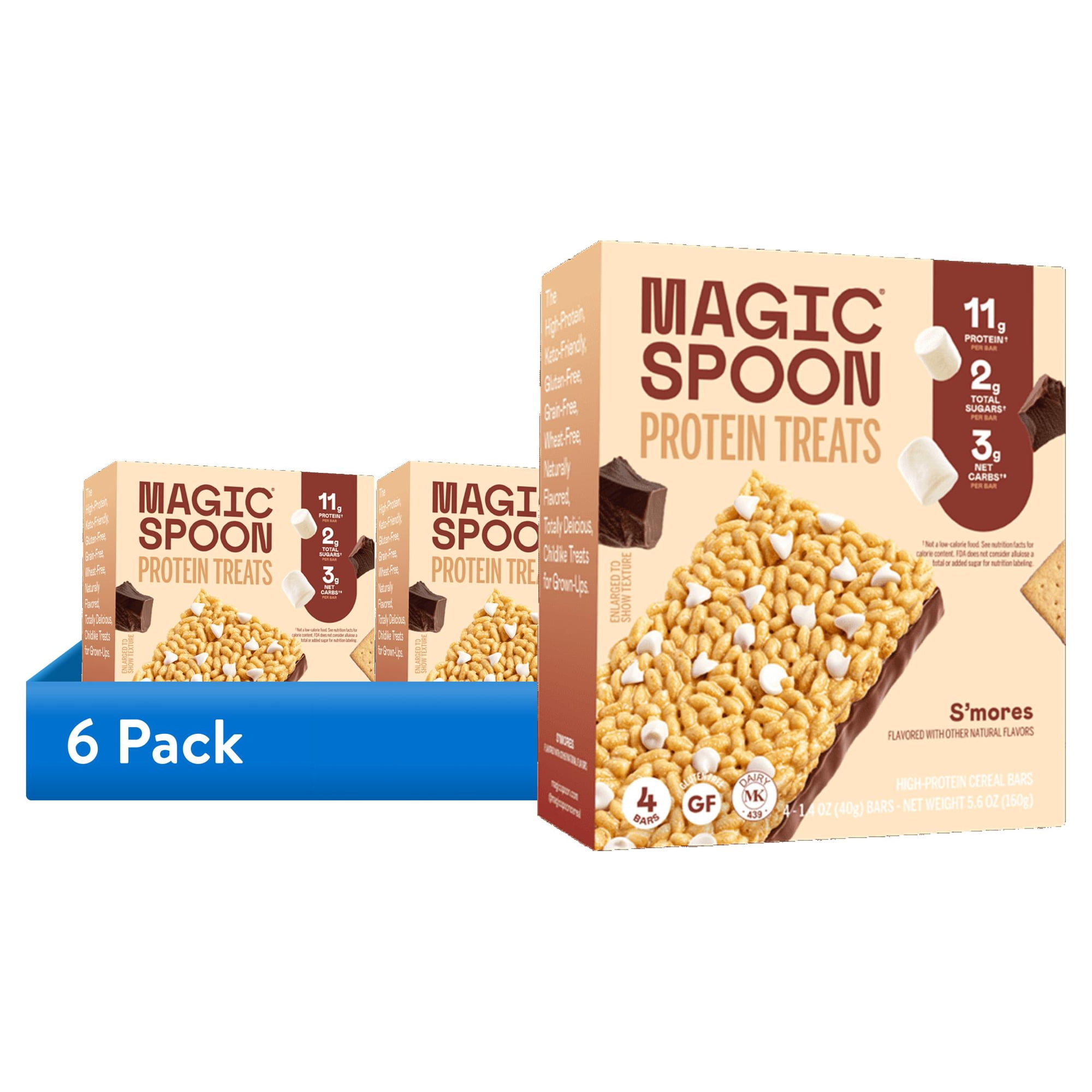 (6 pack) Magic Spoon, S'mores Protein Treats, 1.4 oz, 4 Count