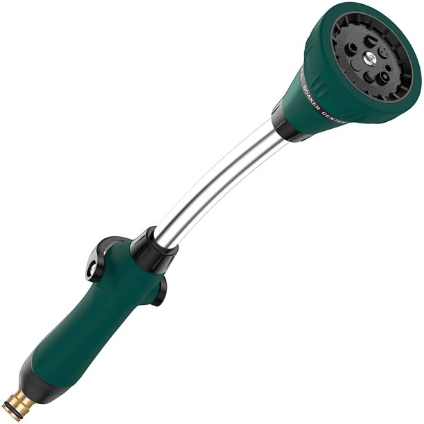 Pistola de agua de lavado de coches de jardín de 8 funciones, pistola de pulverización de varilla larga de alta presión ajustable, Control de pulgar, pistola larga de pulverización de Metal JFHHH pequeña