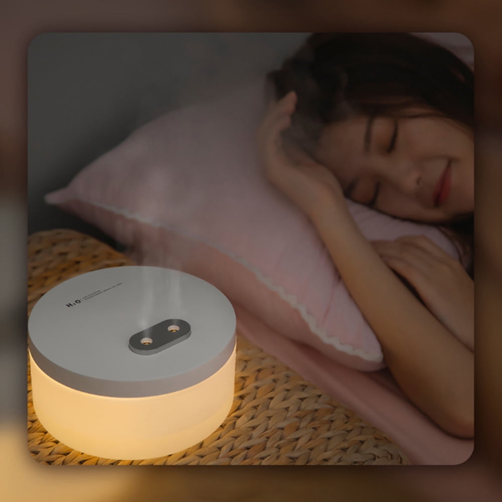 Mighty Rock Humidifiers for Bedroom, Cool Mist Humidifier,1000ml Wireless Quiet Mini Humidifiers with Night Light for Baby Office, Easy to Clean,2 Spray Modes, Waterless Auto Shut-Off