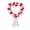 A-64118a, variant on Heart Shaped Pom Pom Ornament with Metal Spring Base Decorative Tabletop Centerpiece for Home Office Parties
