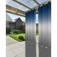thumbnail image 3 of nqOlkjepod Outdoor Curtains for Patio Waterproof, Navy Blue Gray Ombre Outdoor Privacy Panels Grommet, Modern Gradient Abstract Art Blackout Outside Curtains for Porch/Cabana 54"x95", 2 Panels, 3 of 8