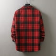thumbnail image 4 of Tdoqot Mens Long Sleeve Shirts- Spring Button down Casual Flannel Shirt Red Size L, 4 of 9