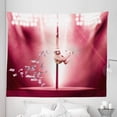 thumbnail image 1 of Funny Tapestry, Monkey on a Pole Whiskey Pastel Colored Composition Whimsical Motif, Fabric Wall Hanging Decor for Bedroom Living Room Dorm, 5 Sizes, Magenta Pale Brown, by Ambesonne, 1 of 1