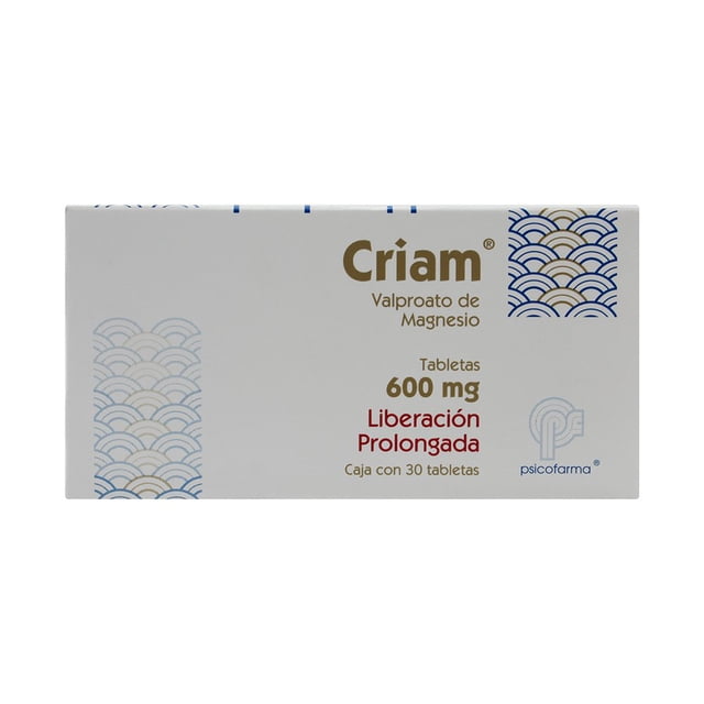 Criam tabletas 30 pzas de 600 mg c/u