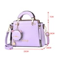 thumbnail image 2 of Bolsos bandolera Moda Cuero Mujer Lindo Gato Bolsos Totes con Monedero Púrpura, 2 of 6