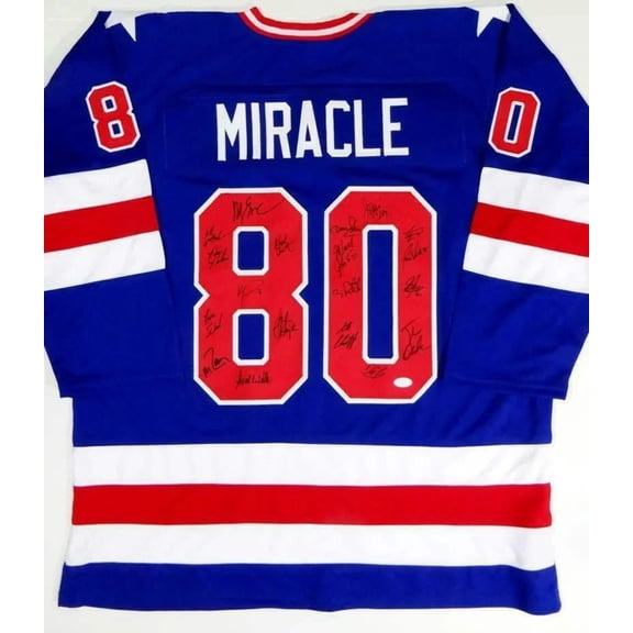 1980 Miracle On Ice USA Olympic Hockey Team Autographed Jersey JSA