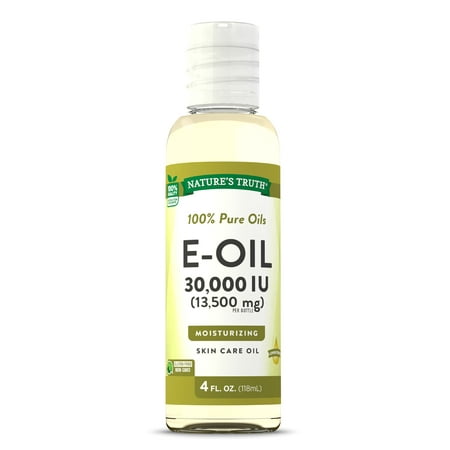 Vitamin E Oil for Skin 30,000 IU | 100% Pure | 4 oz | Lemon Scented | GC/MS Tested | By Nature's Truth