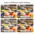 thumbnail image 7 of ODIKA 3'x5' Ultra-Soft Throw Mat, Hopscotch Modern Abstract Path With Checkerboard Arcade Motifs None Washable, Bare feet friendly, Easy Care Indoor rug for Bedside, Vanity, 7 of 7