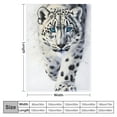 thumbnail image 4 of JRXY Leopard Throw Blanket Watercolor Animal Print Sherpa Boys Teens Snow Pattern Plush Sofa Bed Couch 50x60, 4 of 6
