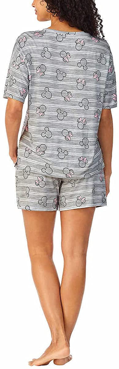 Visiter la boutique DisneyDisney Womens Short Pajama Set with Pockets Gray Minnie Mouse, Small 