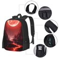 thumbnail image 4 of Daiia Red Moon Lava Backpack for Men and Women -Durable Backpack Large Capacity, Water-Resistant Bag with Adjustable Straps and Laptop Compartment, 4 of 9