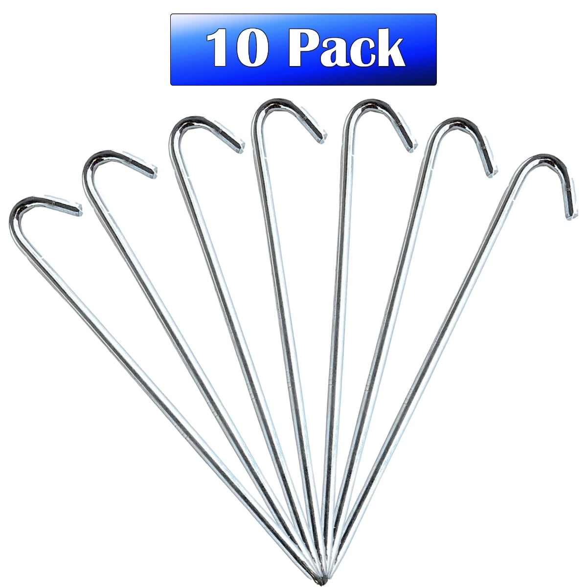 Heavy Duty Steel Tent Stakes Inflatable Camping Canopy Landscaping Peg Hook LOT 