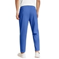 thumbnail image 5 of Dwellite Men's Casual Pants Fit Elastic Waist Drawstring Twill Pants Straight Leg Pants with Pocket Royal Blue M, 5 of 6