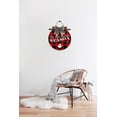 thumbnail image 5 of Eveokoki 12" Tis The Season to Be Merry Sign Christmas Welcome Sign for Front Door Round Wooden Hanging Wreaths for Porch Home Wall Decor Farmhouse Christmas Holiday Decoration Outdoor Indoor, 5 of 5