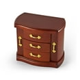 thumbnail image 1 of Gorgeous And Spacious Upright Wood Tone Musical Jewelry Box - Anchors Aweigh, 1 of 2