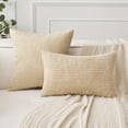 thumbnail image 5 of Wehilion 2pcs Throw Pillow Covers Set Cushion Cases Pillowcases for Sofa Bedroom Car Corduroy Soft Soild Decorative Square Christmas, 5 of 13
