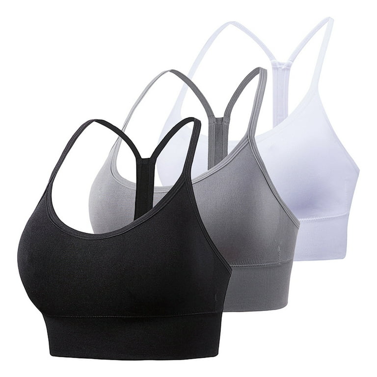 Valcatch 4 Pack High Neck Sports Bra for Women Longline Full Coverage  Sports Bras Medium Impact Padded Workout Crop Tops for Yoga Gym 