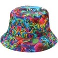 thumbnail image 6 of CoCopeaunts Cotton Bucket Hat Pattern Fisherman Hat Women Four Seasons Outdoor Sunscreen Men Fisherman Hat 2 Side Wearable, 6 of 8