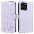 thumbnail image 2 of Wallet Leather Case For Motorola Moto G 5G 2025 / 2026 6.7",with Card Holder,wristband, Shockproof Kickstand Embossed Little Cat Watering Tree Phone Case,Light Purple, 2 of 8