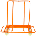 thumbnail image 3 of Tcbosik Heavy Duty Drywall Sheet Cart, 1600 lbs Load Capacity Steel Panel Dolly with Brake and 4 Wheels for Warehouse, Factory, Basement, Orange, 3 of 9