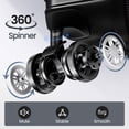 thumbnail image 4 of New York Xpress 3-Piece Hardside Luggage Set, Expandable Suitcases with TSA Lock, 20"/26"/30" Carry-on & Checked, Black - WD577, 4 of 11