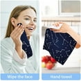 thumbnail image 7 of Constellation Star Blue Washcloth 12x12in Set, 2 Pack Absorbent Cotton Towel Square Kitchen Dishes Towels, Soft Cleaning Face Hand Towel Fast Drying Wash cloth, 7 of 7