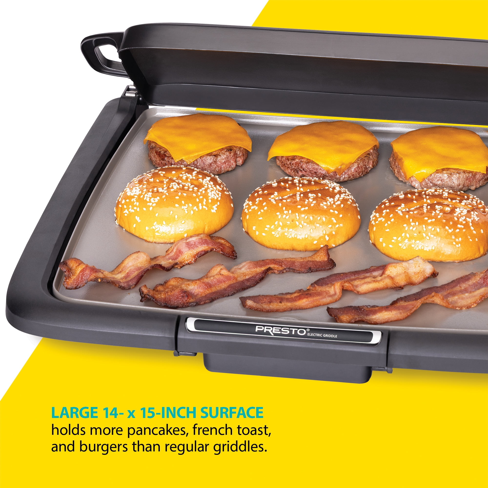 Presto Ceramic Electric Griddle/Warmer Plus, Black 07024