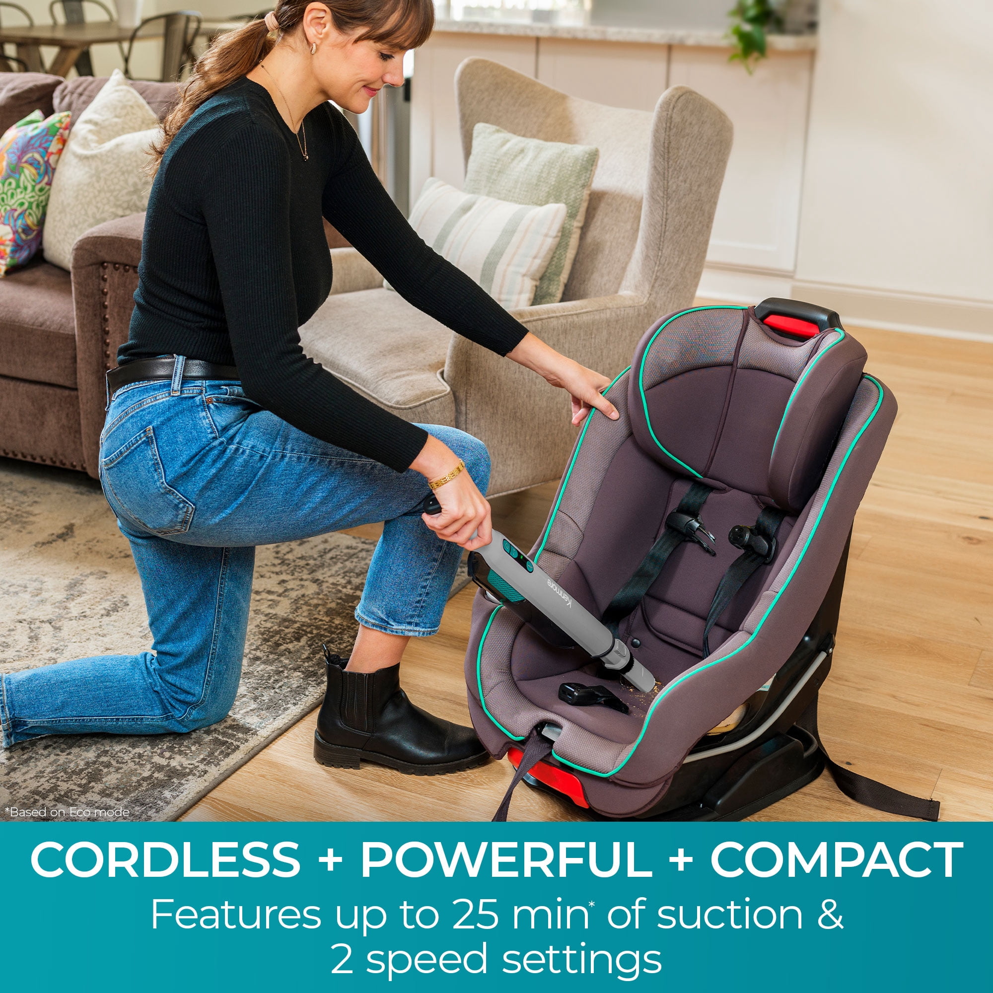 Kenmore 11.1V Cordless Hand Vacuum, Pet Friendly, For Home, Car, Office, Lightweight, Powerful Suction, 2-Speed Control, HV3006, Gray