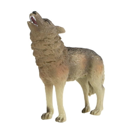 USHOBE 1Pack Wolf Model PVC Figurines Toys For Kids Friends 3.1x2.9x1in