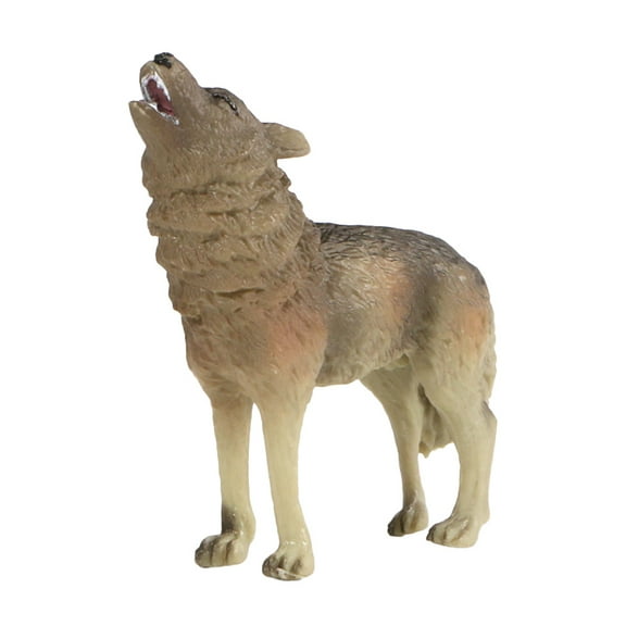USHOBE 1Pack Wolf Model PVC Figurines Toys For Kids Friends 3.1x2.9x1in